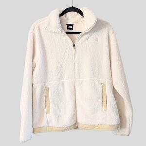 The North Face Campshire Fleece Sherpa Full Zip Jacket Women M Ivory Cream